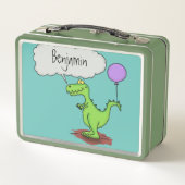 Lunch Box Caricature de dragon dragon drôle et vert respiran (Dos)