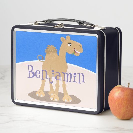 Lunch Box Caricature de dromadaire joyeux et souriant (En situation)