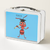 Lunch Box Caricature de fourmi rouge joyeux (Devant)
