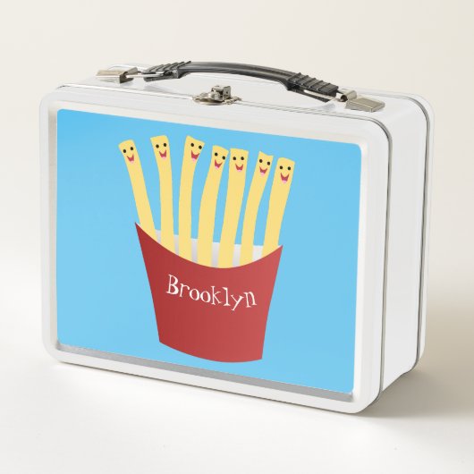 Lunch Box Caricature de frites Cute kawaii fast food (Devant)