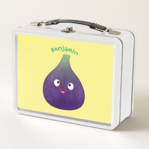 Lunch Box Caricature de fruits mauve joyeux aux figues