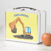 Lunch Box Caricature de la pelle orange (En situation)