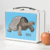 Lunch Box Caricature de la tortue des Galapagos (En situation)