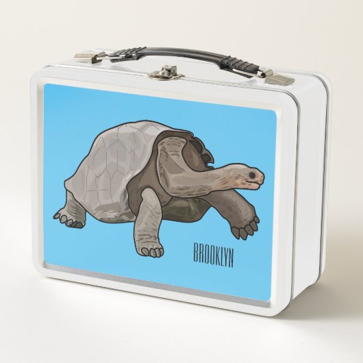 Lunch Box Caricature de la tortue des Galapagos (Devant)