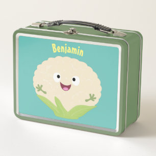 Lunch Box Caricature de légume de chou-fleur joyeux