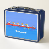 Lunch Box Caricature de l'équipe d'aviron pélican drôle (Dos)