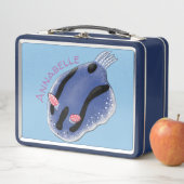 Lunch Box Caricature de nudibranche bleu mignon (En situation)