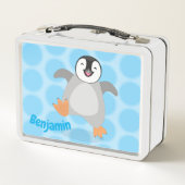 Lunch Box Caricature de pingouin mignonne bébé heureux emper (Dos)