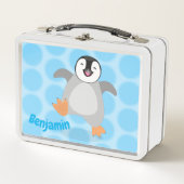 Lunch Box Caricature de pingouin mignonne bébé heureux emper (Devant)