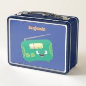 Lunch Box Caricature de radio rétro amusante (Dos)