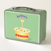 Lunch Box Caricature de serpent aux nouilles mignonnes illus (Dos)