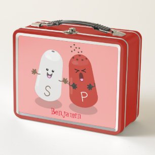 Lunch Box Caricature de shakers de sel et de poivre de Cute