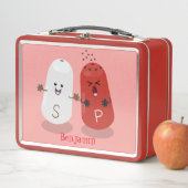 Lunch Box Caricature de shakers de sel et de poivre de Cute  (En situation)