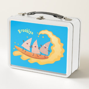 Lunch Box Caricature de surf pour chips de maïs mignonette n