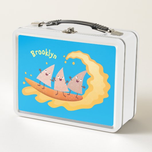 Lunch Box Caricature de surf pour chips de maïs mignonette n (Devant)