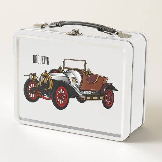 Lunch Box Caricature de voiture classique 1920 (Devant)