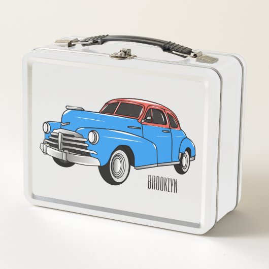 Lunch Box Caricature de voiture classique 1948 (Devant)