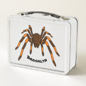 Lunch Box Caricature déplaisante de tarantule brun et orange (Dos)