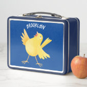 Lunch Box Caricature d'oiseau canari jaune chantant mignon (En situation)
