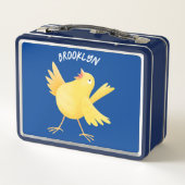 Lunch Box Caricature d'oiseau canari jaune chantant mignon (Dos)