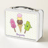 Lunch Box Caricature drôles de glace popsicle dessin animé t (Dos)