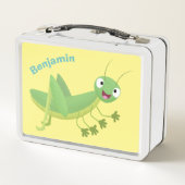 Lunch Box Caricature d'une pâtisserie joyeux verte (Dos)