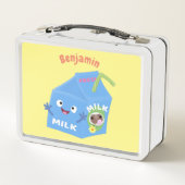Lunch Box Caricature en carton de lait joyeux (Dos)