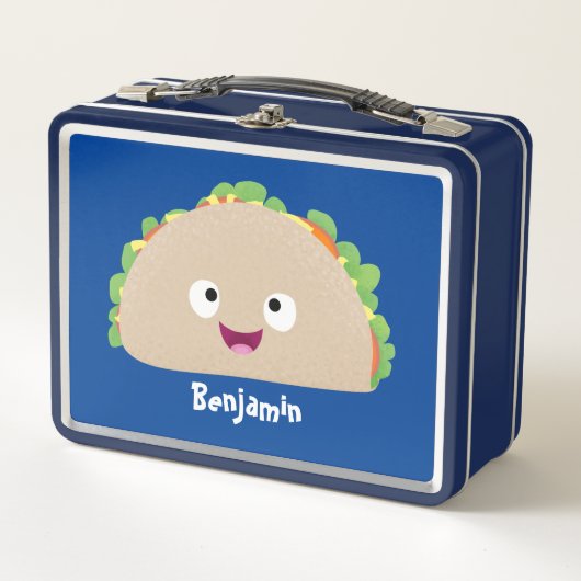 Lunch Box Caricature joli sourire taco dessin animé (Devant)