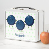 Lunch Box Caricature mignonne de bleuets violets (En situation)