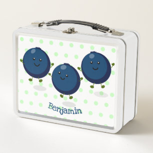 Lunch Box Caricature mignonne de bleuets violets
