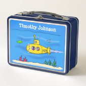 Lunch Box Caricature sous-marine joyeuse (Devant)