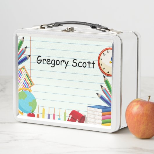 Lunch Box Carnet Papier Approvisionnement scolaire Thème Enf (En situation)