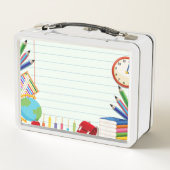 Lunch Box Carnet Papier Approvisionnement scolaire Thème Enf (Dos)