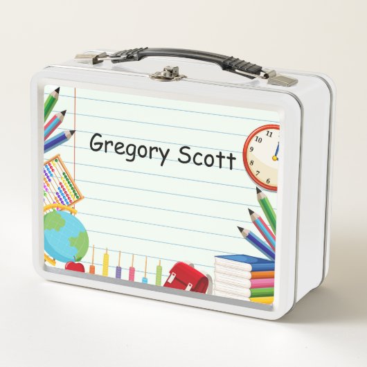 Lunch Box Carnet Papier Approvisionnement scolaire Thème Enf (Devant)