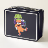 Lunch Box Carotte dans la musique avec casque (Dos)