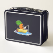 Lunch Box Carotte en bateau à la pêche avec canne à pêche (Dos)