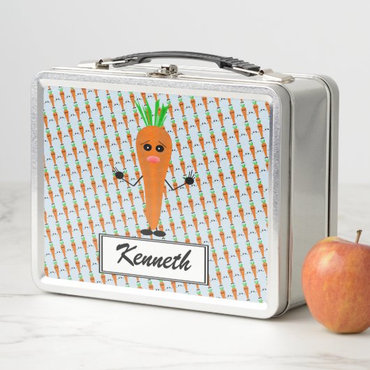Lunch Box Carotte triste par Kenneth Yoncich (En situation)