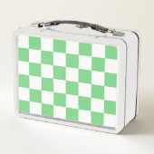 Lunch Box Carreaux de damier vert rétro Y2K (Dos)