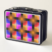 Lunch Box Carrés de couleur vive sur arrière - plan noir (Dos)