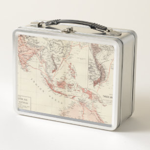 Lunch Box Carte d'Asie du Sud-Est et de nord Australie
