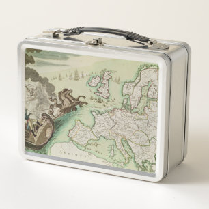 Lunch Box Carte d'attaque navale sur l'Angleterre par