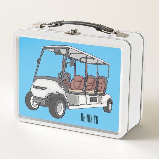 Lunch Box Carte de golf / dessin animé en voiturette de golf (Devant)