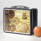 Lunch Box Carte des trésors d'or de Pirate (En situation)