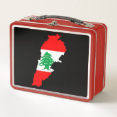 Lunch Box Carte du Liban avec drapeau (Devant)