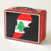 Lunch Box Carte du Liban avec drapeau (Dos)