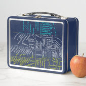 Lunch Box Carte du métro de Chicago avec arrêt de train vint (En situation)