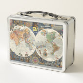 Lunch Box Carte du monde d'Aeriens Internationaux de (Dos)