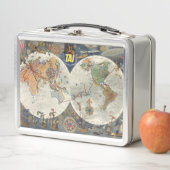 Lunch Box Carte du monde d'Aeriens Internationaux de (En situation)