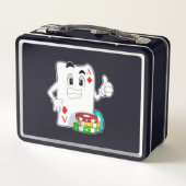 Lunch Box Carte Poker avec jetons Poker (Dos)
