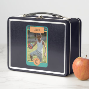 Lunch Box Carte Retro Football inspirée Personnalisée